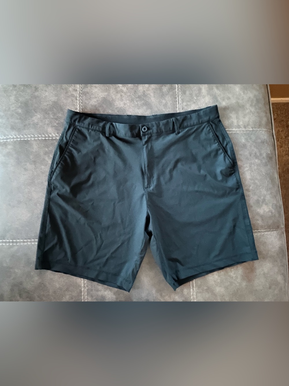 Greg Norman Collection Black Flat-Front Performance Shorts
